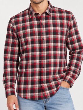 Victorinox Swiss Army Men’s XXL Plaid Cashmere Blend Shirt